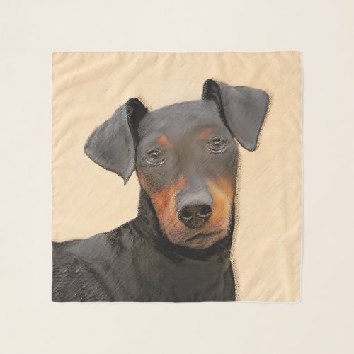 Manchester Terrier Painting Original Animal Art Scarf