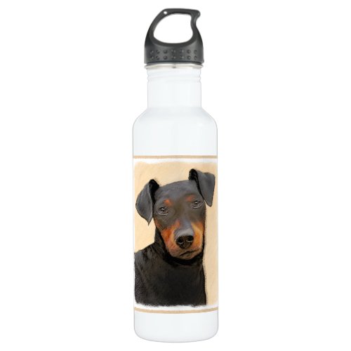 Manchester Terrier Painting Original Animal Art Stainless Steel Water Bottle