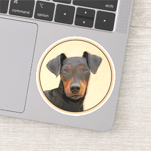 Manchester Terrier Painting Original Animal Art Sticker