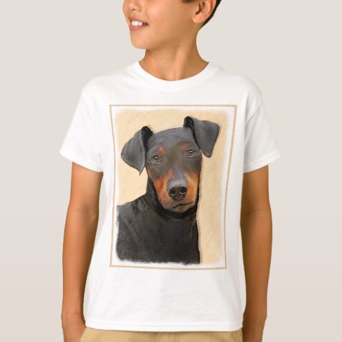 Manchester Terrier Painting Original Animal Art T_Shirt
