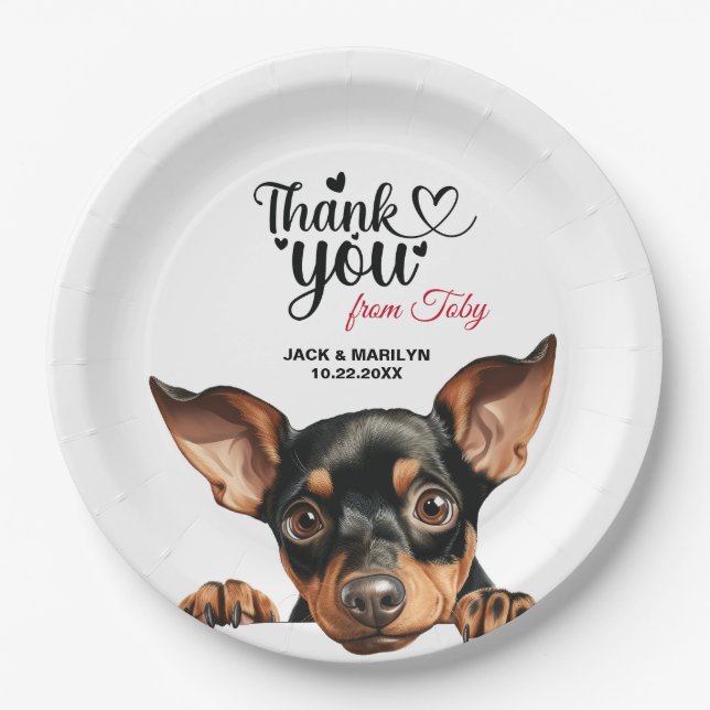 Manchester Terrier Paper Plates (Front)