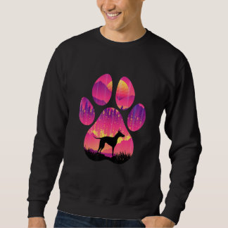 Manchester Terrier Paw Mom Dad Dog Women Men Sweatshirt