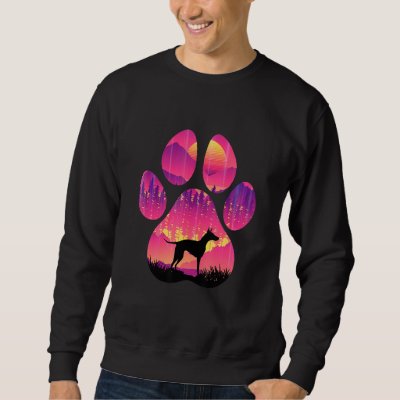 Manchester Terrier Paw Mom Dad Dog  Women Men Sweatshirt