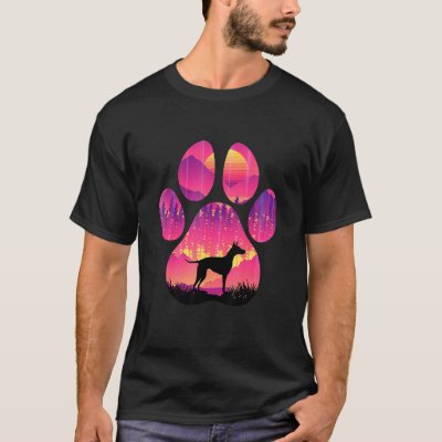 Manchester Terrier Paw Mom Dad Dog  Women Men T-Shirt
