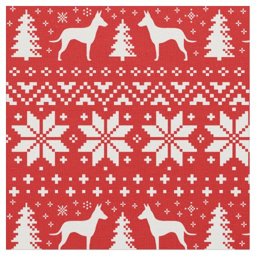 Manchester Terrier Silhouettes Christmas Holiday Fabric