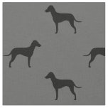 Manchester Terrier Silhouettes with Natural Ears Fabric