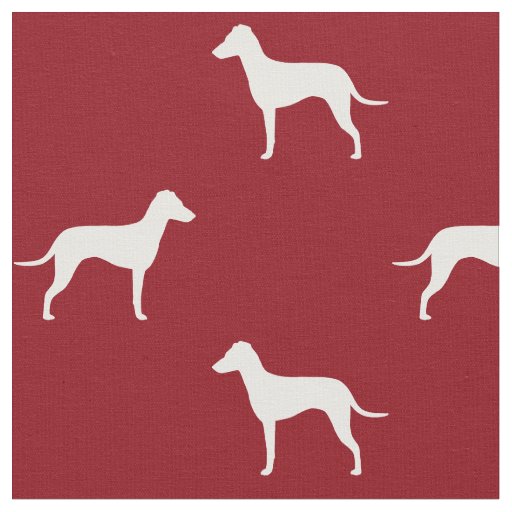 Manchester Terrier Silhouettes with Natural Ears Fabric