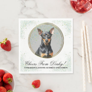 Manchester Terrier Wedding Napkins With Dogs Photo