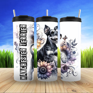 Manchester Terrier's Dusky Bloom Thermal Tumbler