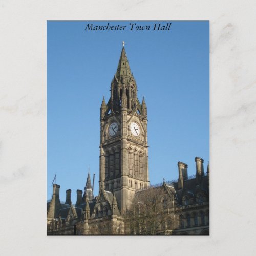 Manchester Town Hall Postcard