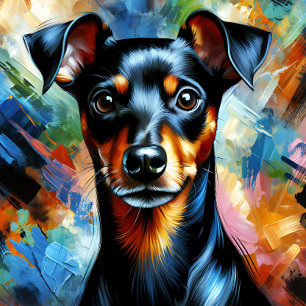 Manchester Toy Terrier Dog Acrylic Print Colorful Jigsaw Puzzle