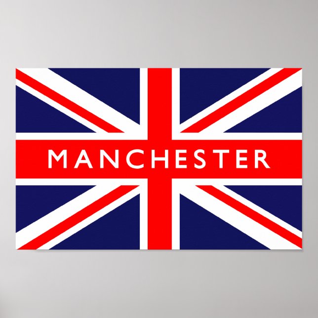 Manchester UK Flag Poster (Front)