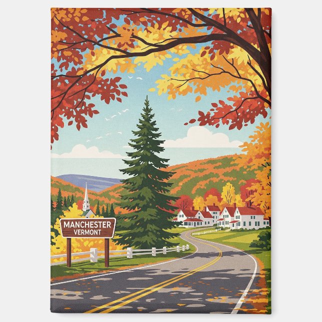 Manchester Vermont Travel Magnet (Front)
