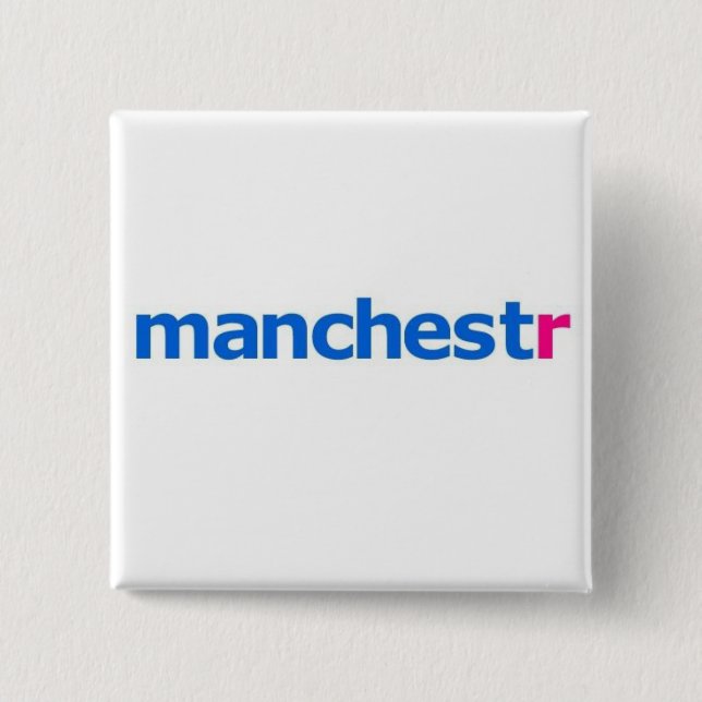 manchestr flickr pinback button (Front)