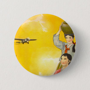 Manchuria Air Pinback Button