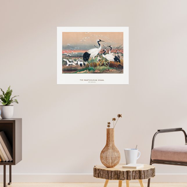 Manchurian Crane Poster (Living Room 3)