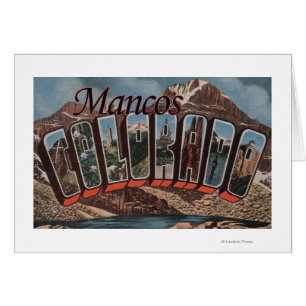 Mancos, Colorado - Large Letter Scenes Cards