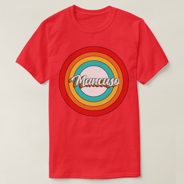 Mancuso Name Shirt Vintage Mancuso Circle (Design Front)