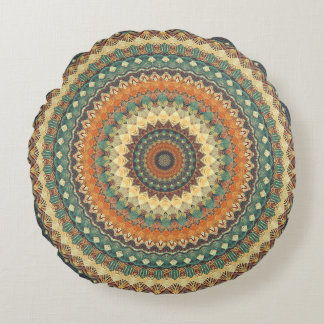 Mandala 001a round pillow