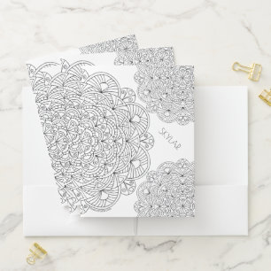 Mandala 010617 Adult Coloring Loose Page Storage Pocket Folder