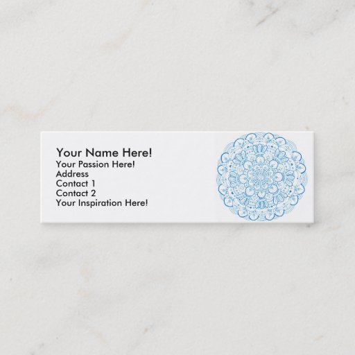 Customizable Mandala 1 Profile card Business Card Template