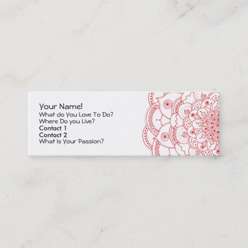 Mandala 2, Profile Card Business Card