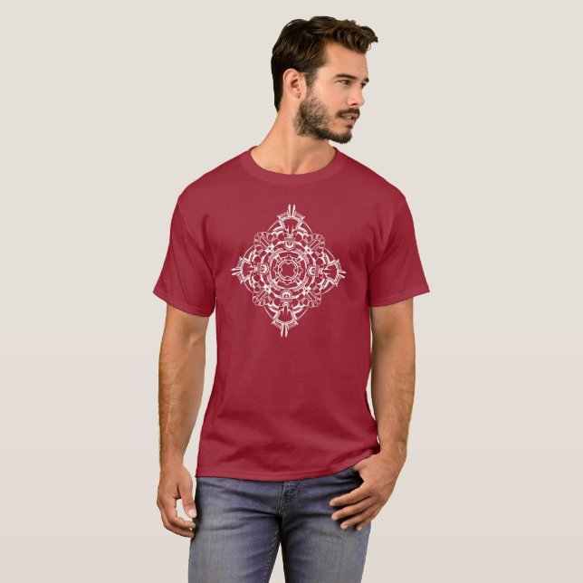 Mandala 2 White T-Shirt (Front Full)