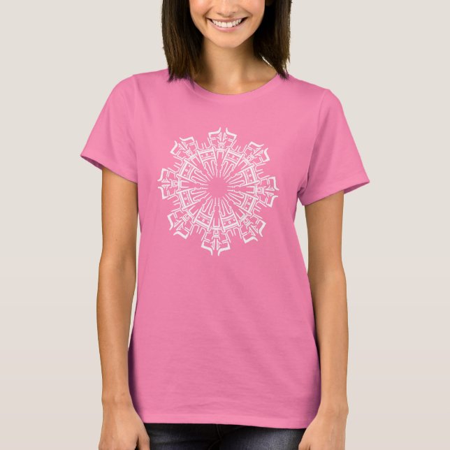 Mandala 3 White Design Womesn Shirt (Front)