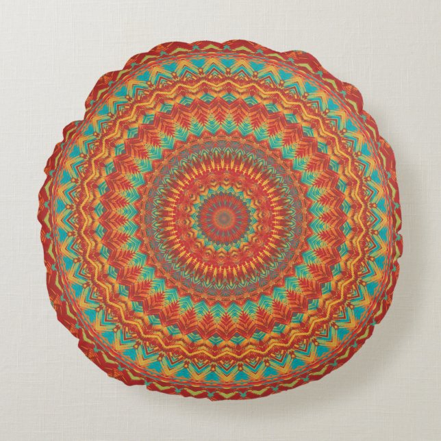 Mandala 48 round pillow (Front)