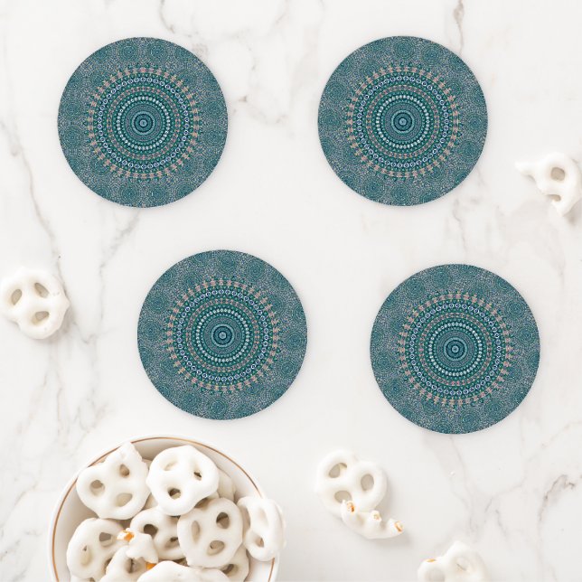 Mandala 4  Coaster Set (In Situ)