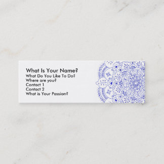 Mandala 5, What Is Your Name?, What Do You Like... Mini Business Card