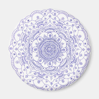 Mandala 6 Round Magnet