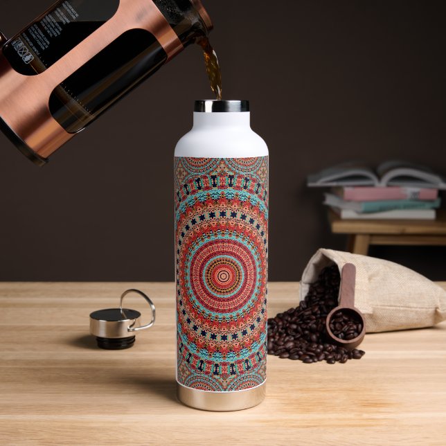 Mandala 6 Water Bottle (Coffee)
