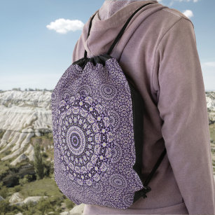 Mandala 8 Drawstring Backpack
