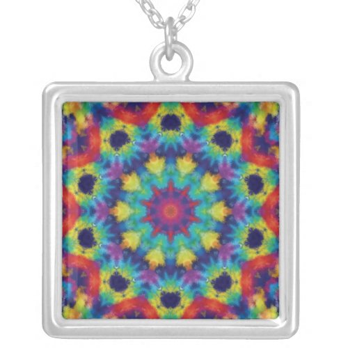 Mandala A01_03 Silver Plated Necklace