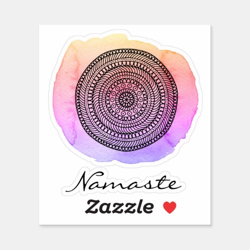  Mandala Abstract Watercolor NAMASTE Sticker