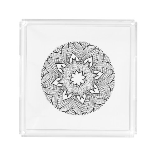 Mandala  acrylic tray