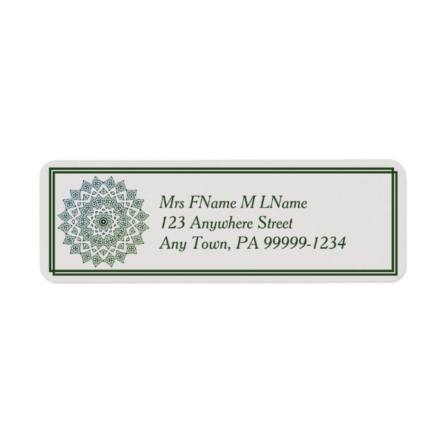 Mandala Address Label (Front)