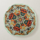 Mandala Adinkra Floor Pillow Cushion - Lt Green