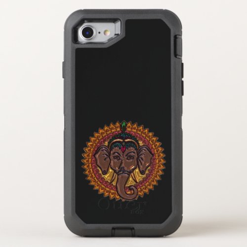 Mandala Adorable Elephant Metallizer OtterBox Defender iPhone SE87 Case