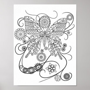  Mandala  Adult Coloring Doodle Color This Poster