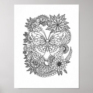 Mandala Adult Coloring Doodle Color This Poster