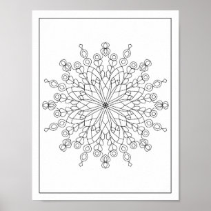  Mandala  Adult Coloring Doodle Color This Poster