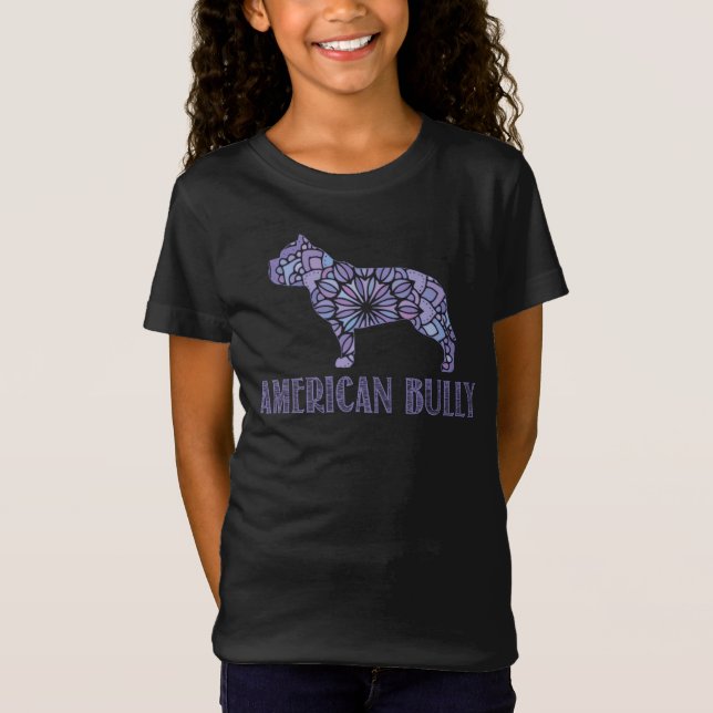 Mandala American Bully T-Shirt Girls (Front)