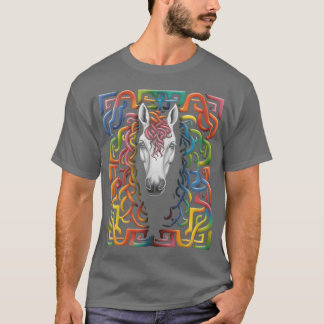 Mandala Animal Colorful Illustration gift T-Shirt