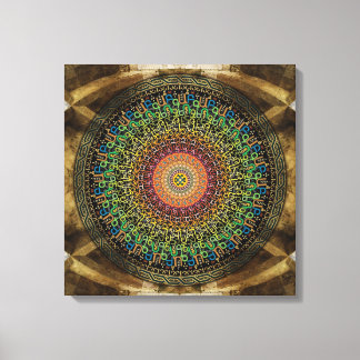 Mandala Armenian Alphabet Canvas Print