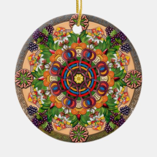 Mandala Armenian Grapes Ornament