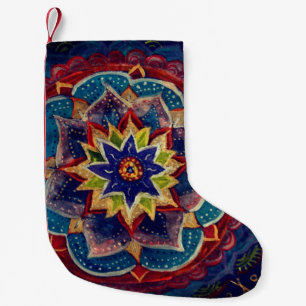 Mandala Art Drawing Small Christmas Stocking
