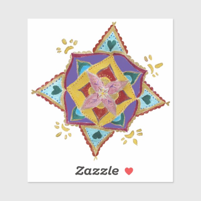 Mandala Art Drawing  Sticker (Sheet)