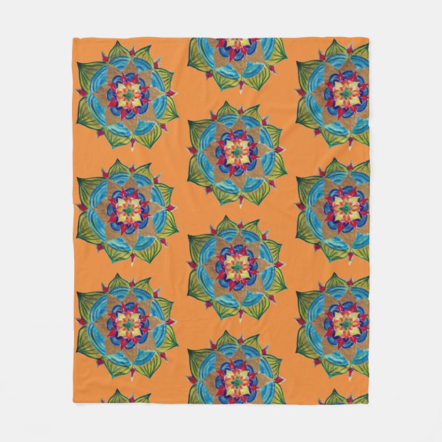 Mandala Art Fleece Blanket (Front)